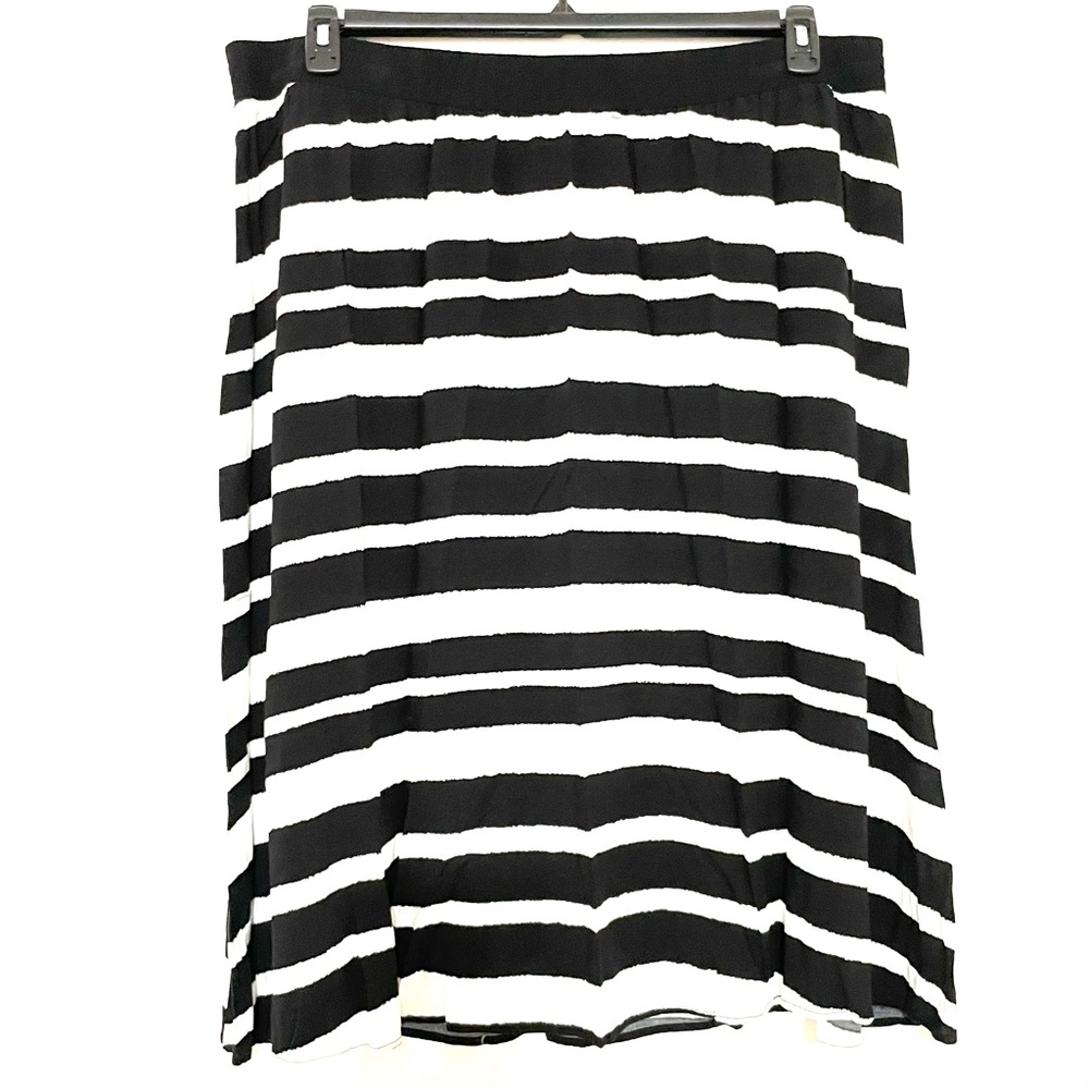 AVA & VIV | Broad Stripe Elastic Waist Skirt